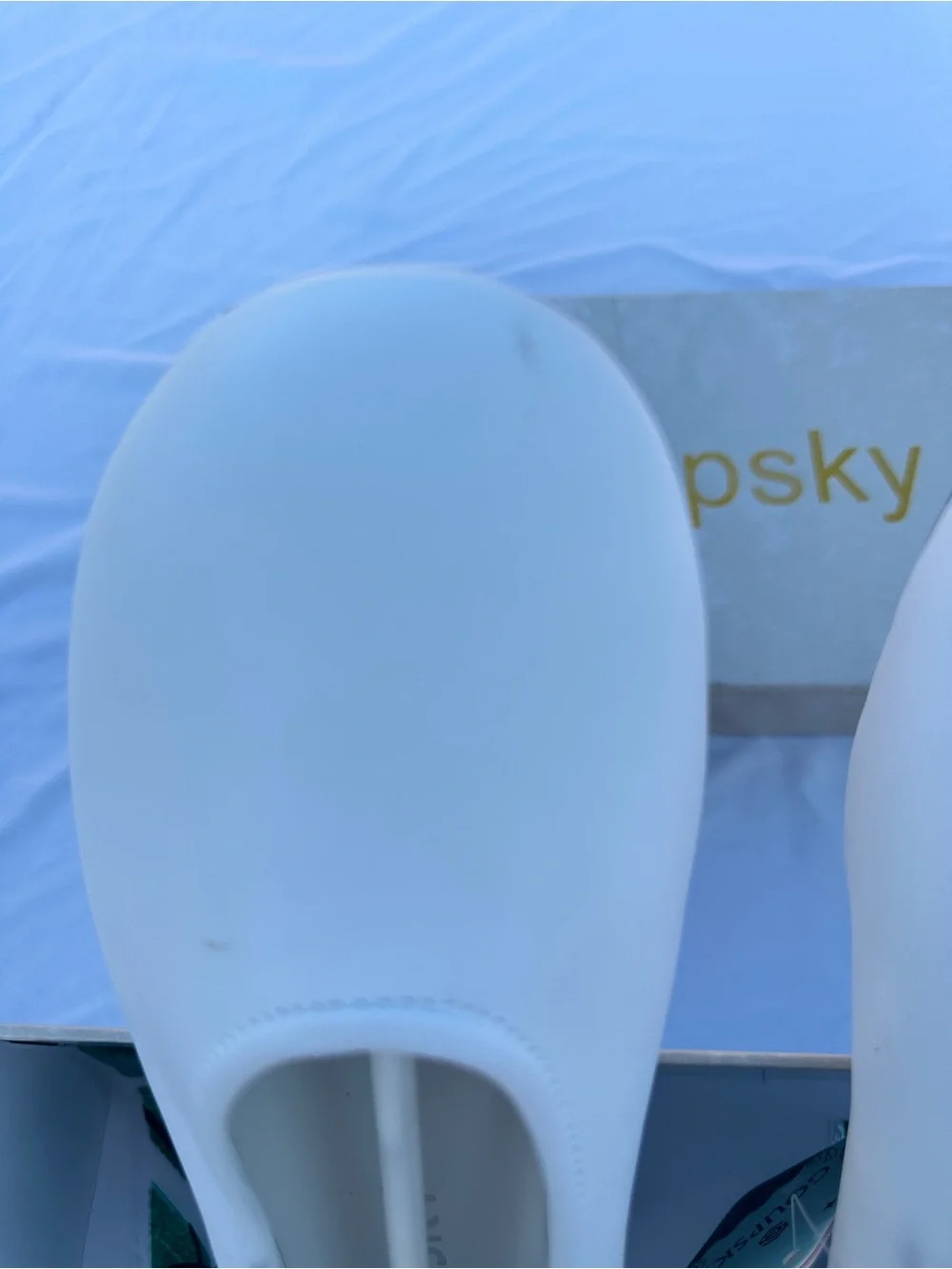 White Mary Jane Ballet Flats Size 39 GOUPSKY
